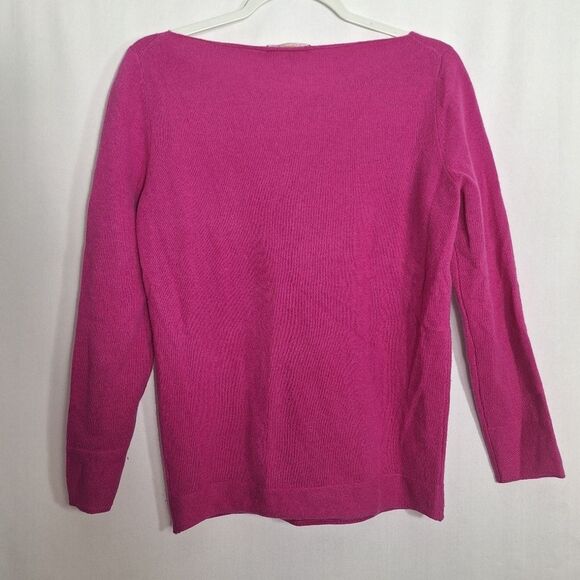 Kier + J Womens Cashmere Sweater Pink Preppy Coquette Business Cozy Small - Picture 4 of 11